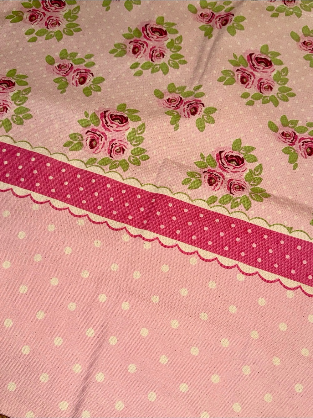 Pink Floral Tote Bag Rose Print Canvas Tote Cottagecore Shabby Chic Market Bag - Picture 2 of 6